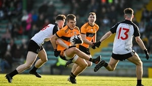 Dylan Casey wins possession in the Munster club semi-final victory over Limerick's Newcastlewest