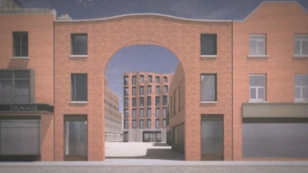 The developers agreed to a less intrusive design, pictured, for the archway which has now been given permission