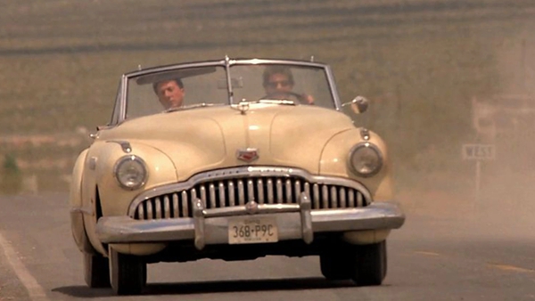 Dustin Hoffman and Tom Cruise in Rain Man car