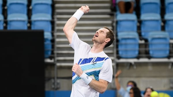 Murray celebrates a first semi-final victory in more than two years