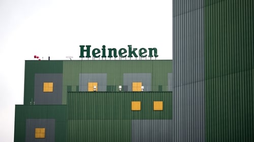 Workers go on strike at Heineken's brewery in Den Bosch in the Netherlands