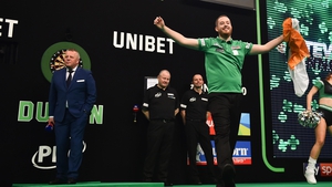 Steve Lennon ahead of his Premier League Darts Night Three match against Peter Wright at the 3Arena in Dublin in 2019