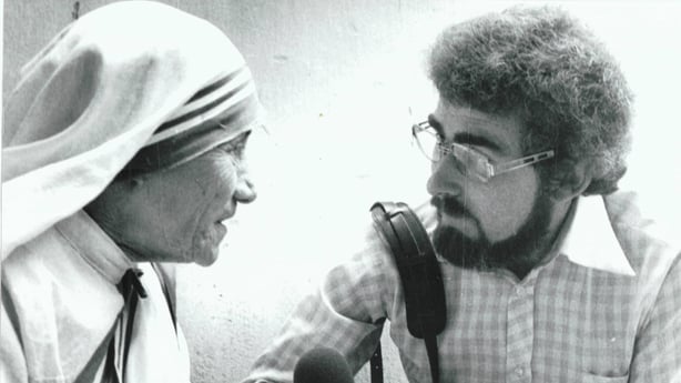 Jim Fahy interviewing Mother Teresa