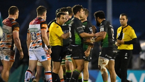 Bundee Aki confronted referee Mathieu Raynal at full-time