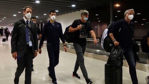 Novak Djokovic boarded a flight at Melbourne Airport bound for Dubai