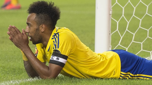 It is not clear if Pierre-Emerick Aubameyang might return for next week's knockout stage.