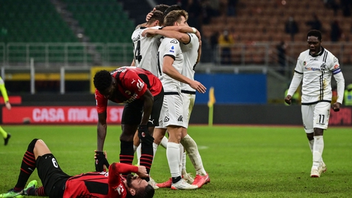Milan were floored by a shock loss to Spezia
