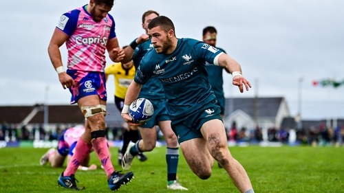 Kilgallen scored a try on his Heineken Champions Cup debut against Stade Francais