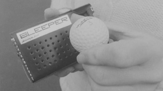 Golf Bleeper device to locate lost golf balls (1972)