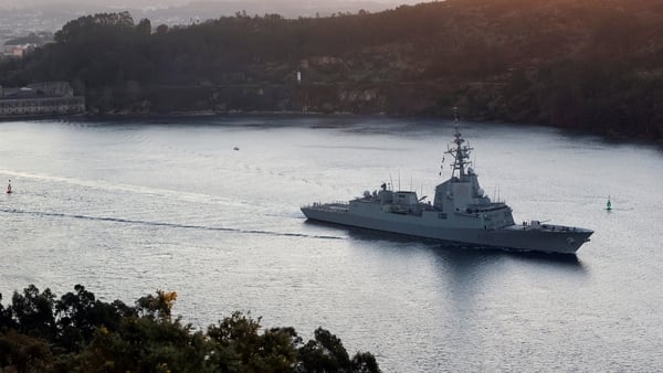 Spanish frigate Blas de Lezo leaves the port in Ferrol, deployed to the Black Sea to join NATO naval forces