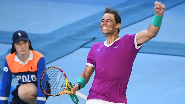 Rafael Nadal improved his lifetime record in fifth set encounters to 23-13