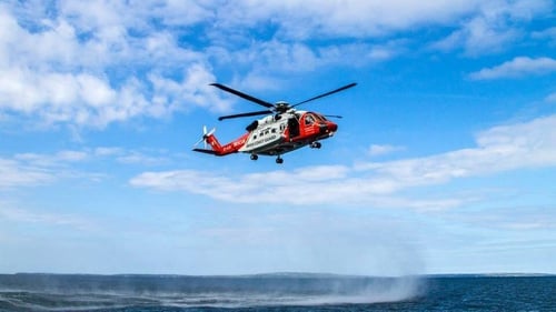 A Coast Guard helicopter was tasked to the scene (File image)