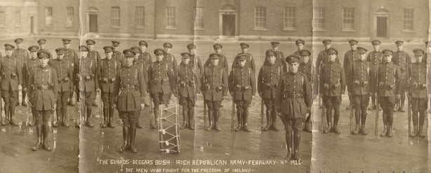 The Guards, Beggar's Bush Barracks, Irish Republican Army, February 4th 1922 Photo: National Library of Ireland