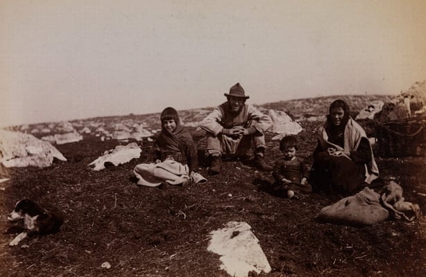 Century Ireland Issue 223 - A family pictured in Connemara,1892 Photo: National Library of Ireland