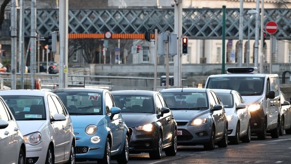 Car traffic volumes in Dublin in March are 29% compared with week one of this year