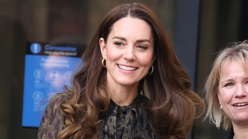 Kate Middleton looks fierce in khaki animal print midi dress