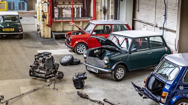 It's engines out and electric motors in at Mini's Oxford retrofit workshop.