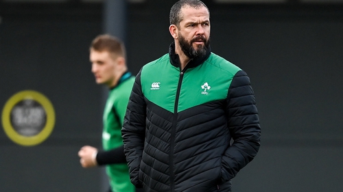 Andy Farrell at Ireland training on Wednesday