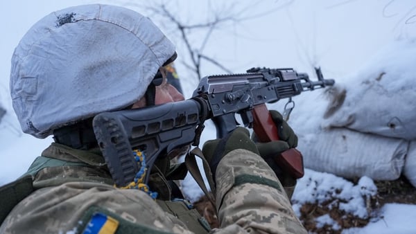 Ukrainian soldiers have been posted along the frontline near the town of Zolote