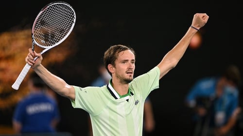 Daniil Medvedev won 86% of points on his first serve and 84% on his second serve in a dominant display