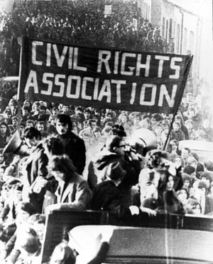 The Civil Rights Association led a march in Derry a day after Bloody Sunday