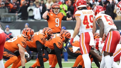 It might get loud - Joe Burrow and the Cincinnati Bengals offence having been training with piped noise ahead of their trip to what will be a raucous Arrowhead Stadium