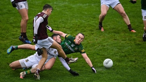 Robert Finnerty fires a shot in the first half as Galway built up a heavy lead