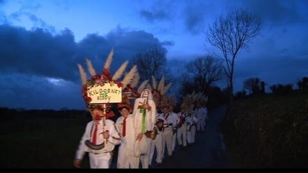 A Biddy boys' procession in Co Kerry in 2015. Photo: RTÉ News