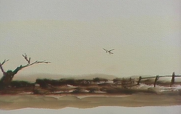 Don Conroy's Kestral Painting on 'Paint For Fun' (1987)