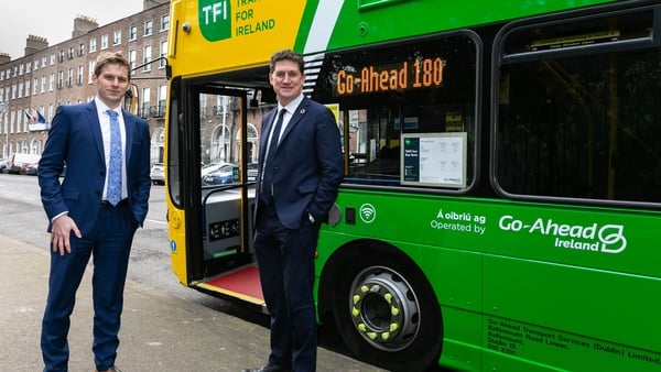 Andrew Edwards, Managing Director, Go-Ahead Ireland and Minister for Transport Eamon Ryan