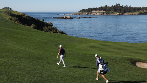 Seamus Power walking away from the rest of the field with another 64 at Pebble Beach
