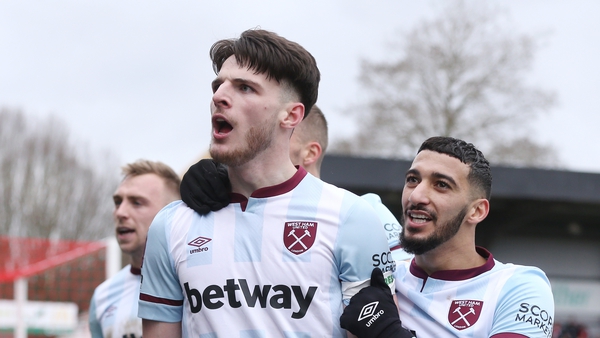 Declan Rice came off the bench to save West Ham in normal time