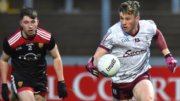 Shane Walsh (R) kicked five points from placed balls for Galway