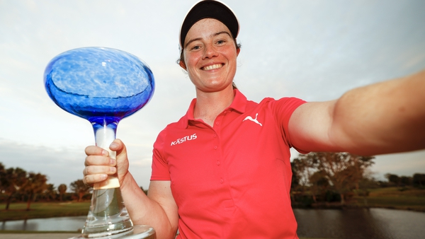 Leona Maguire with her LPGA Drive On Championship trophy
