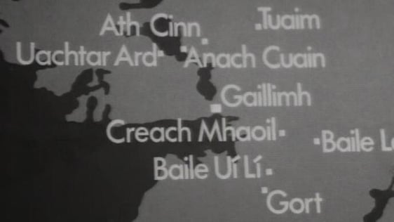 Map of south County Galway showing areas where poet Antaine Raiftearaí lived and worked (1967)