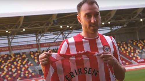 Christian Eriksen became Brentford's highest-profile player to date after signing a six-month contract last week