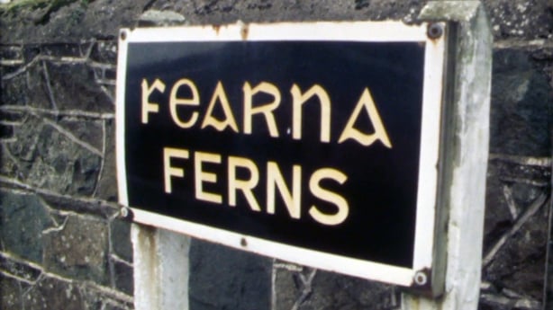Sign at Ferns Station in 1997