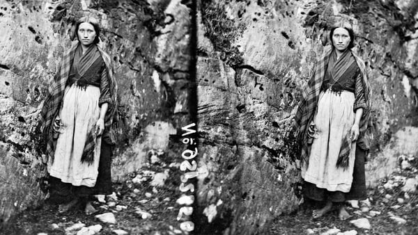 Frederick Holland Mares or James Simonton, 
Young woman at the Gap of Dunloe, c. 1865
The Stereo Pairs Photograph Collection, STP_2856, Courtesy National Library of Ireland