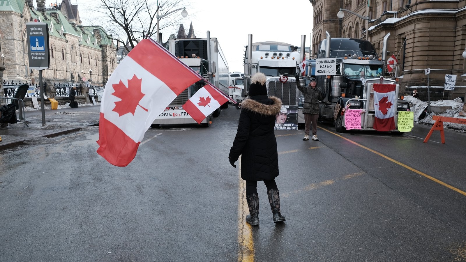 Trudeau Says Canada Trucker Protests Unacceptable