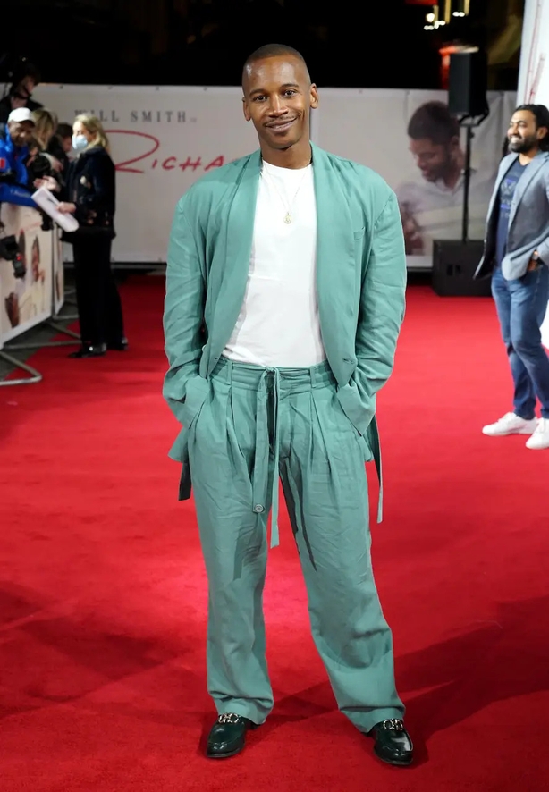 Ballet dancer Eric Underwood wears a soft tailored look on the red carpet (Ian West/PA)