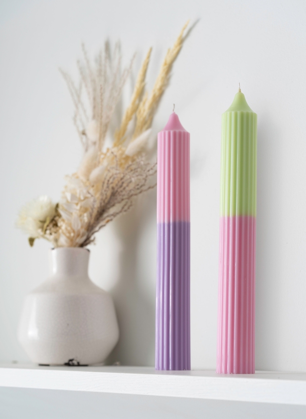 Soy Wax Tall Pillar Candle/Two Toned Décor Candle, £13 each, Etsy