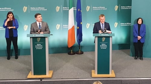 Paschal Donohoe and Michael McGrath revealed the new package at a press conference
