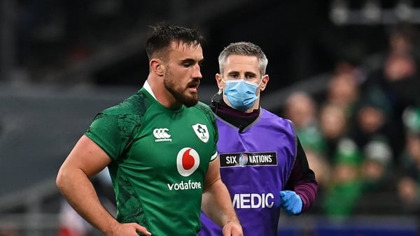 Ronan Kelleher suffered the shoulder injury 25 minutes into Ireland's defeat to France