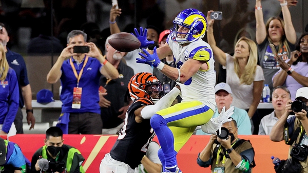 Cooper Kupp of the LA Rams catches the game winning touchdown