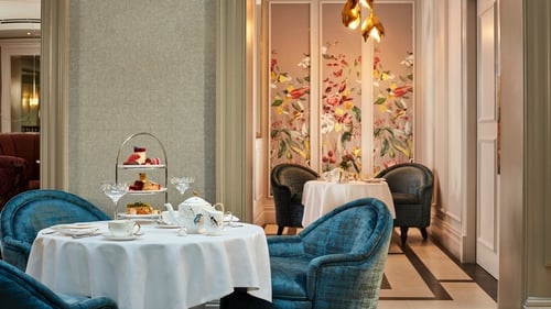Afternoon tea at the Atrium Lounge in the Westin Hotel, Dublin.