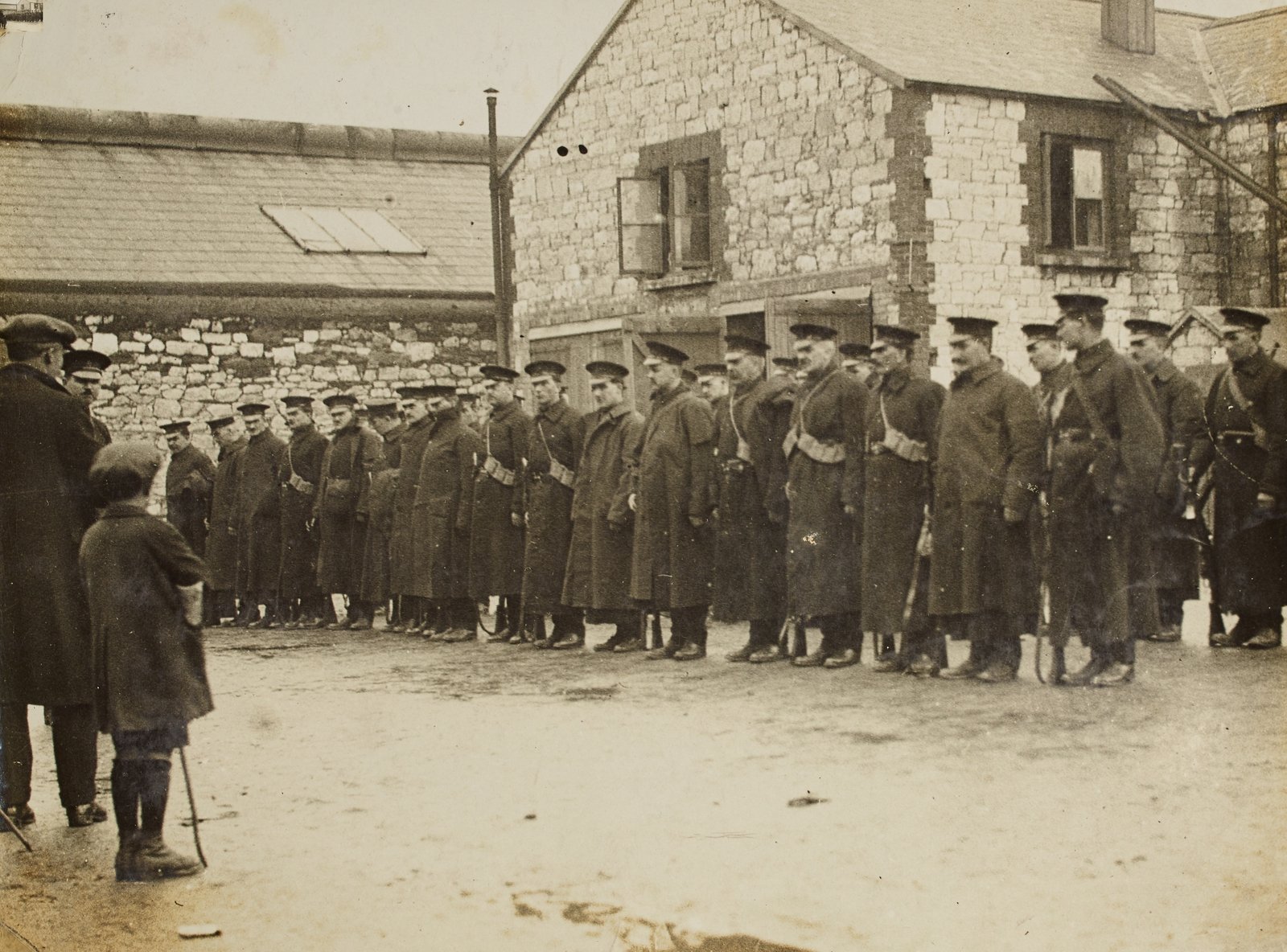 Image - The British withdrawal of troops and demobilising of police happened so fast, it created a vacuum of security and authority across the country. Getty Images: National Library of Ireland