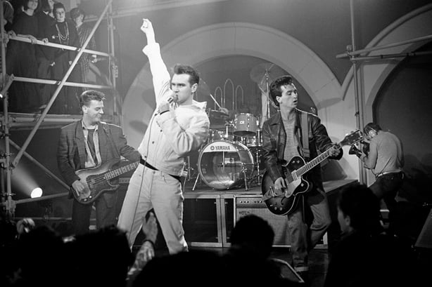 The Smiths at the Cathedral Club in Dublin, 1987.