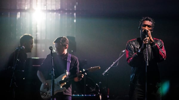 Massive Attack perform on stage at Afas Live in Amsterdam in 2019. (Photo by Paul Bergen/Redferns)