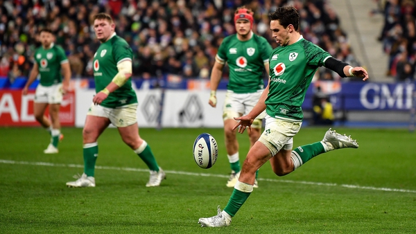 Joey Carbery scored nine points in Ireland's 30-24 defeat to France