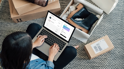 Last year Irish people were the third biggest online shoppers in Europe (stock image)
